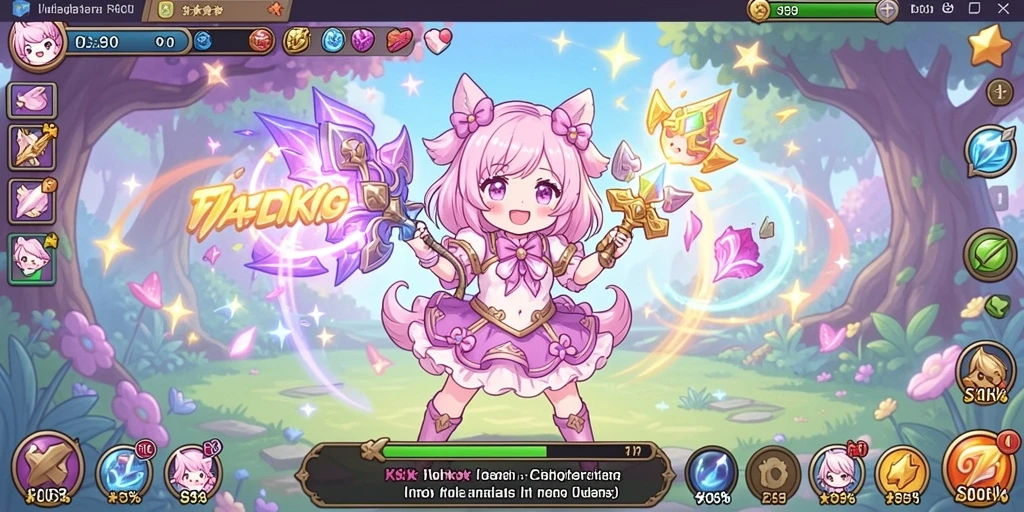 Tampilan awal game dengan karakter yang dapat dipilih.
