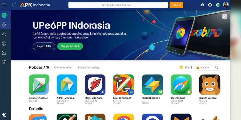 Tampilan layar utama dengan berbagai permainan slot.
